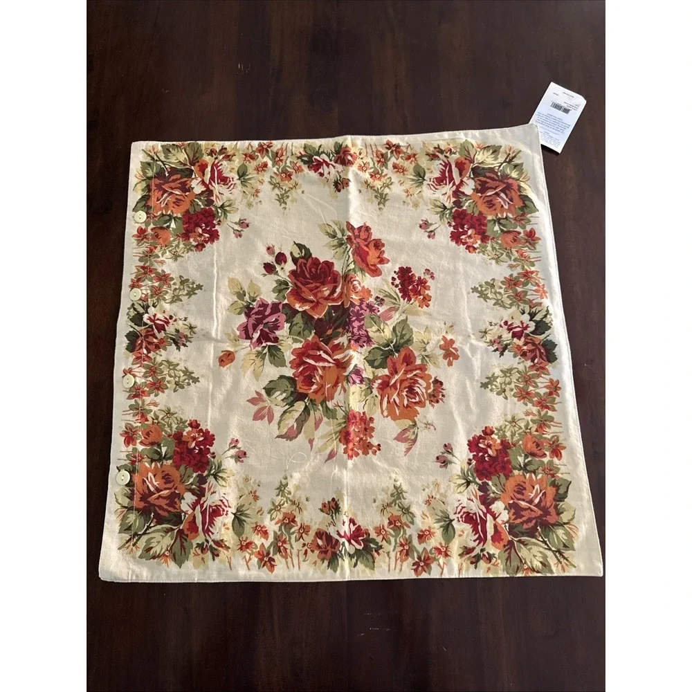 April Cornell Throw Pillow Cover Antique Rose Claudette Biege Cushion Neutral